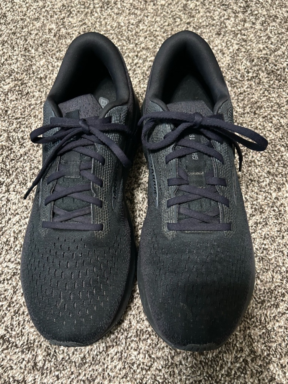 Brooks Ghost Men's Black Athletic Running Shoes - Size 12